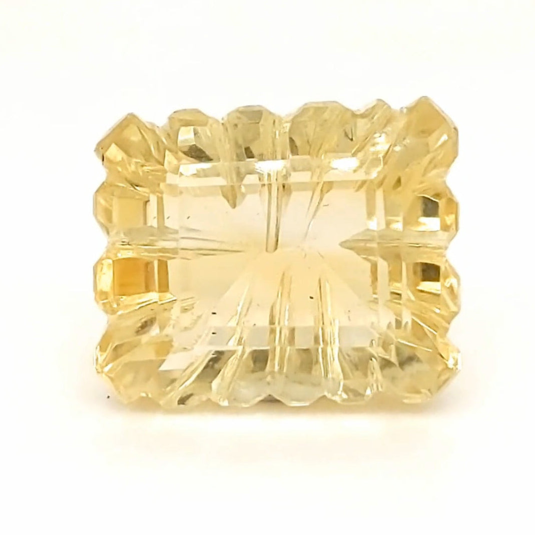 Natural Lemon Quartz Carved | Rectangle | 22x18mm