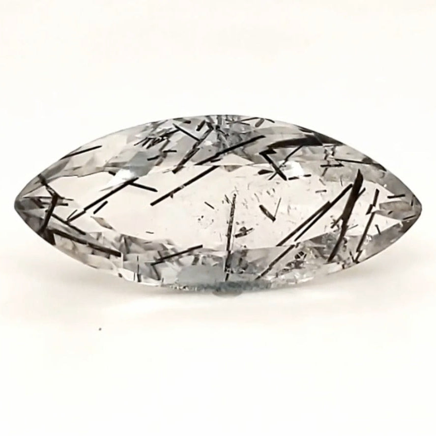 Natural Black Rutile Faceted | Marquise | 26x11mm