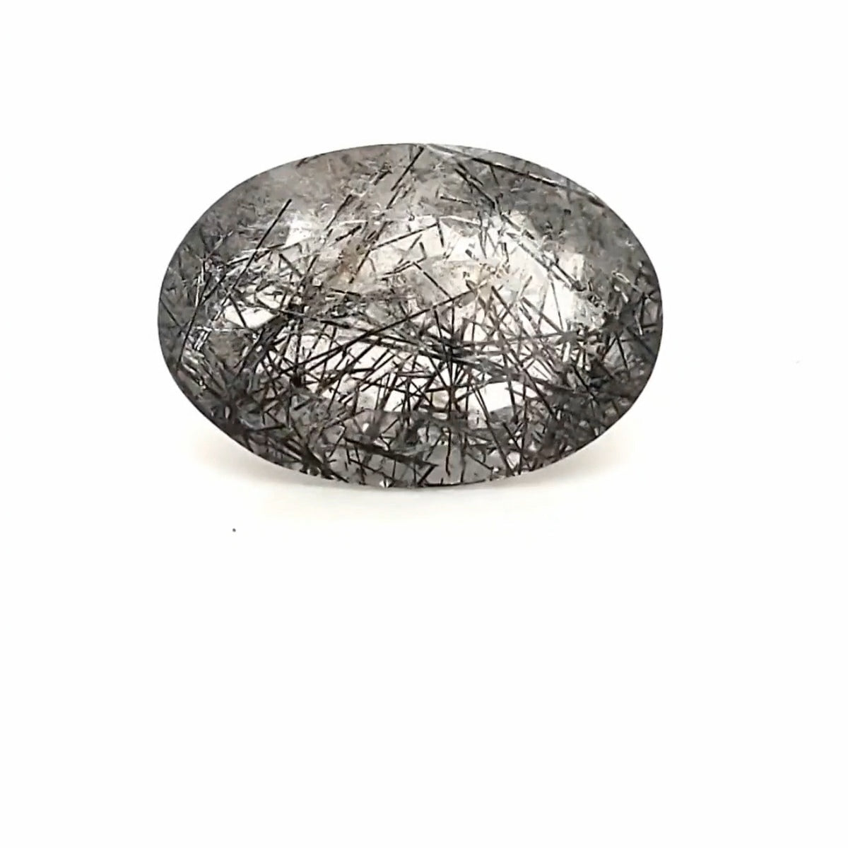 Natural Black Rutile Faceted | Oval | 22x15mm