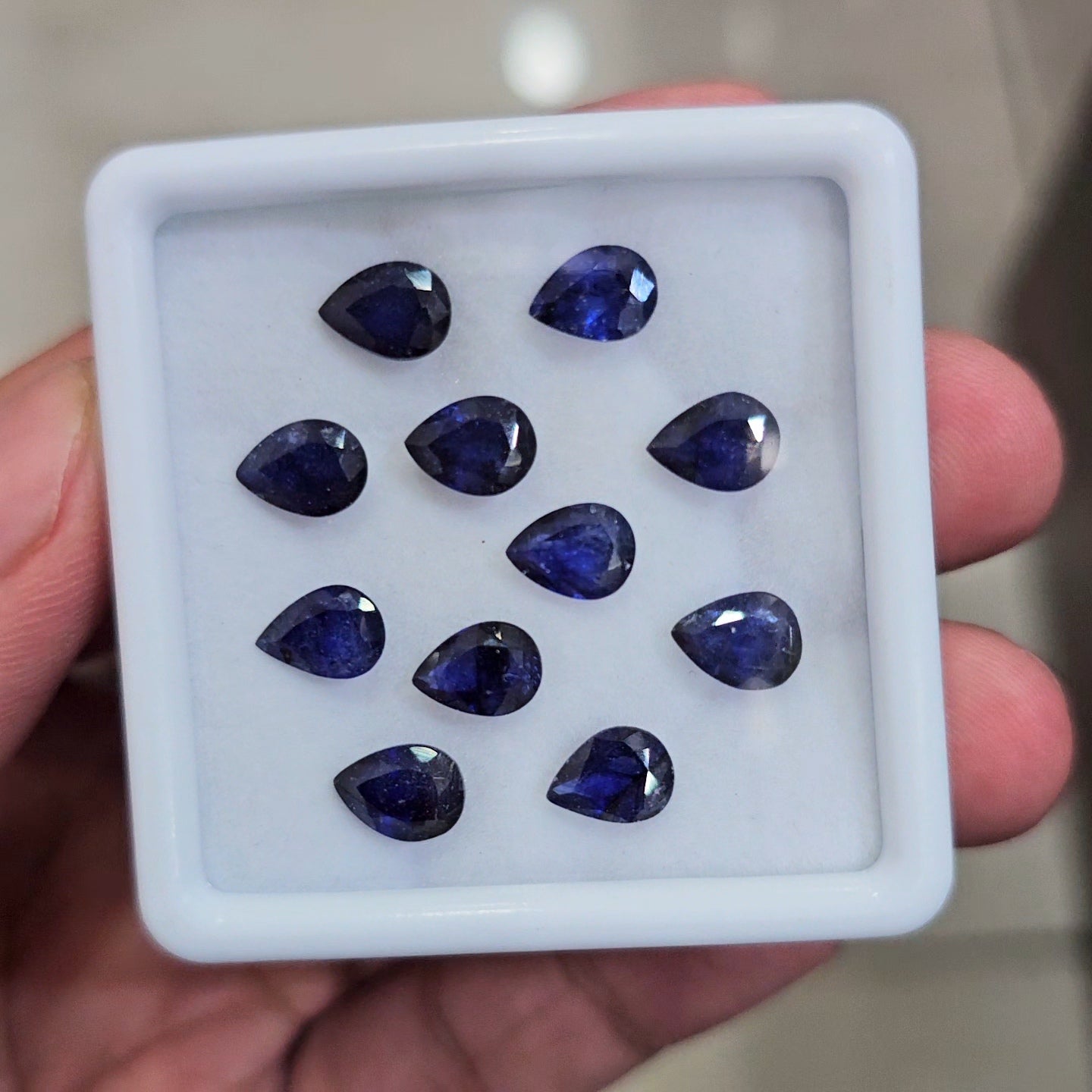 17.8cts Of  Natural Blue Sapphire Faceted | Pear | Size: 8x6mm | 11pcs