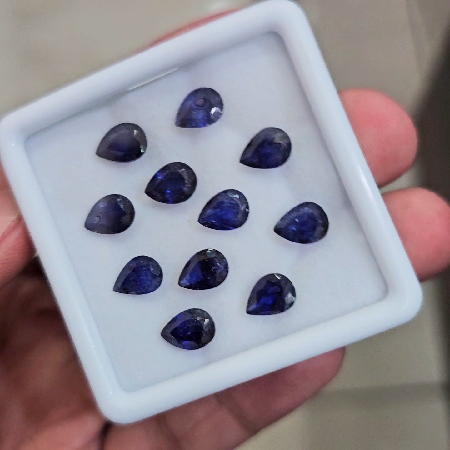 17.8cts Of  Natural Blue Sapphire Faceted | Pear | Size: 8x6mm | 11pcs