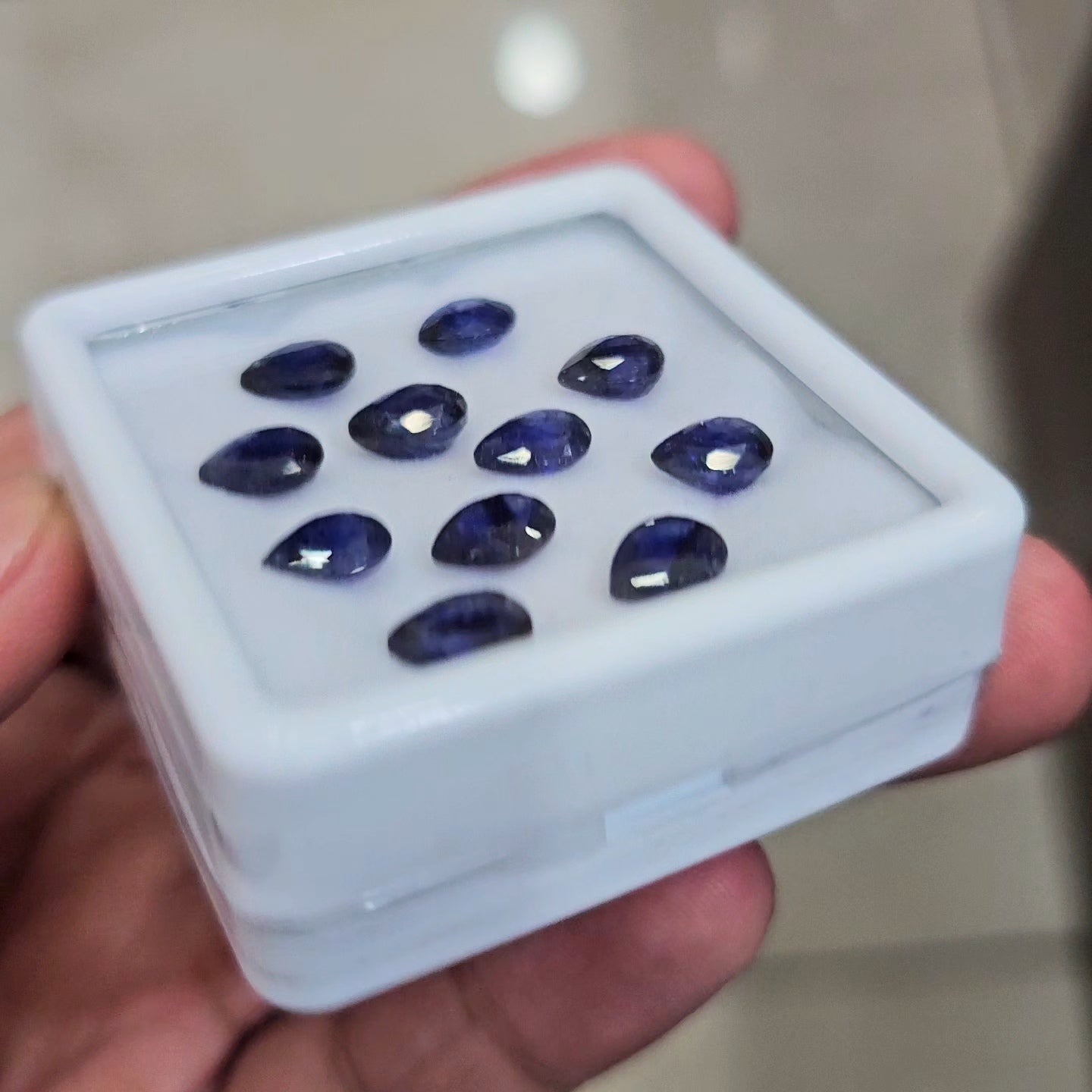 17.8cts Of  Natural Blue Sapphire Faceted | Pear | Size: 8x6mm | 11pcs