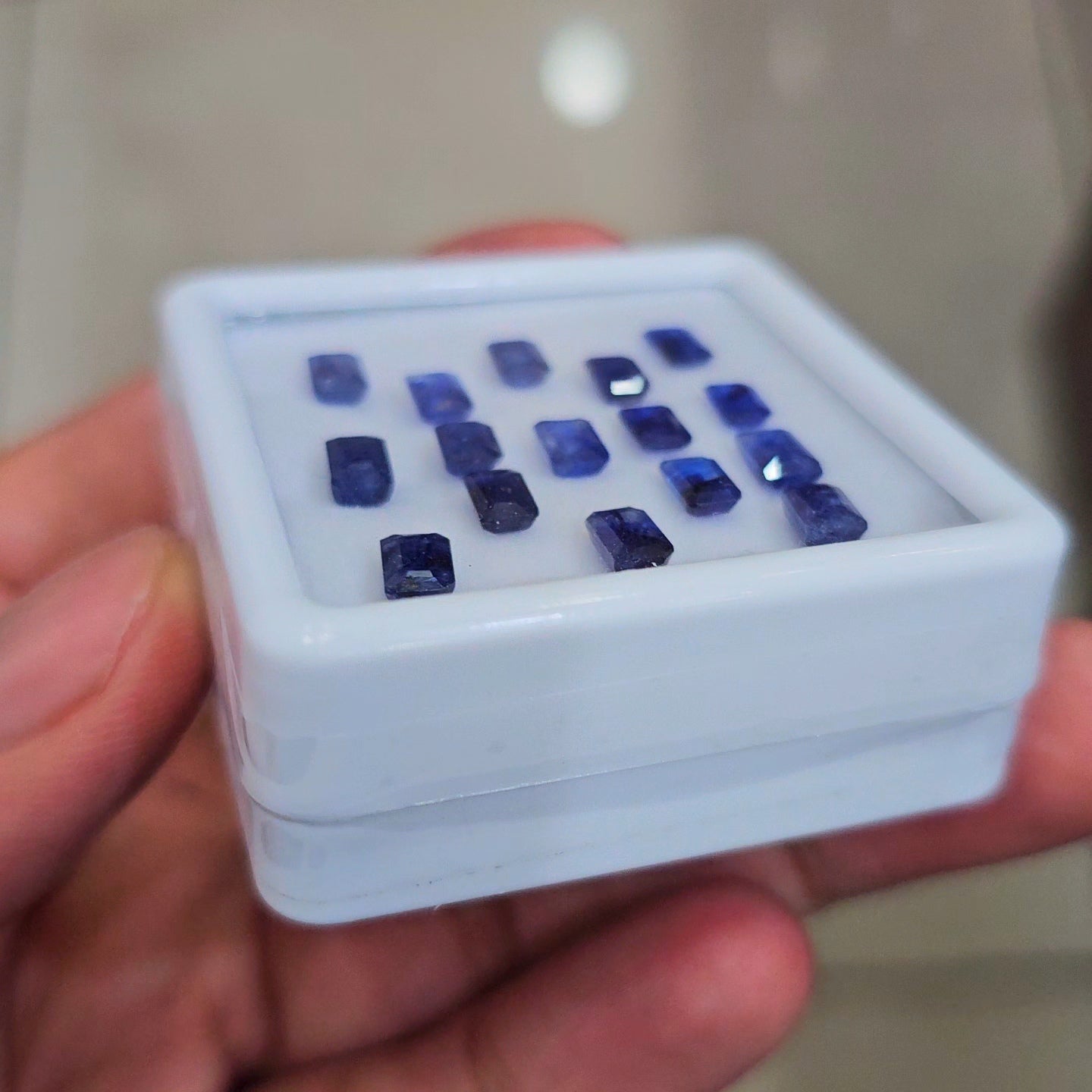 13.8cts Of  Natural Blue Sapphire Faceted | Rectangle | Size: 6x4mm | 16pcs