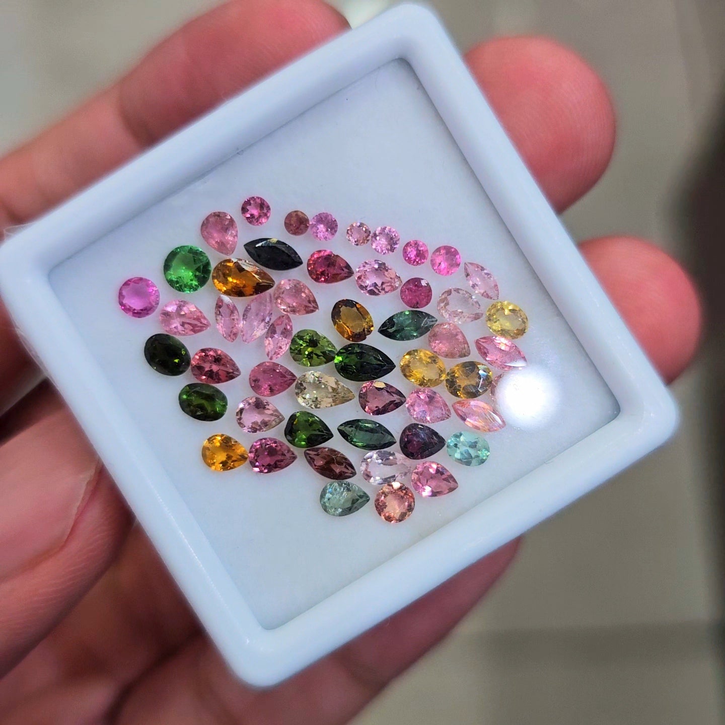 6.7cts Natural Multi Tourmaline Faceted | Mix  | Size:2-5mm | 52Pcs