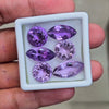 63 Pcs Of Natural Amethyst Faceted | Round & Oval | Size: 3-5mm