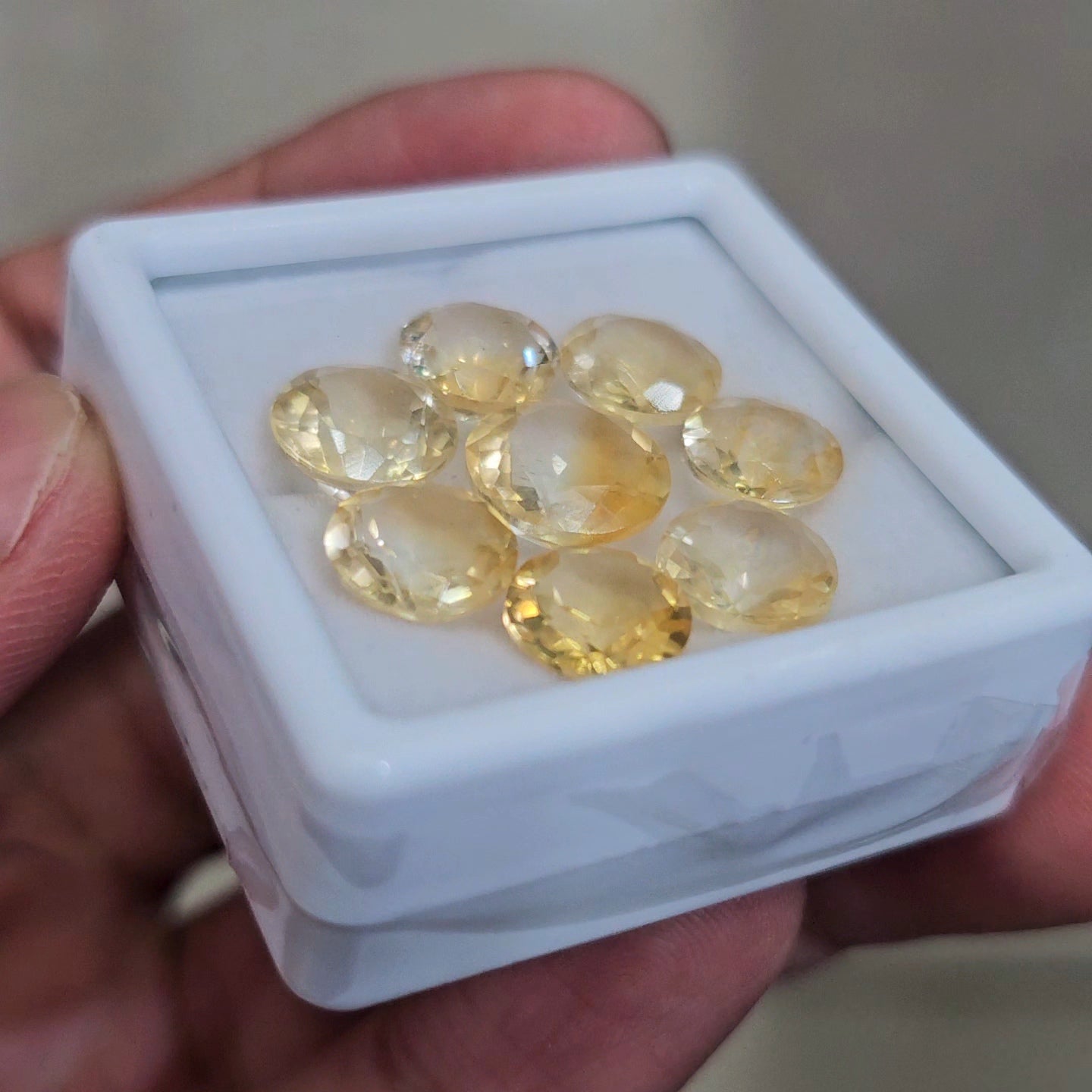8 Pcs Of Natural Citrine Faceted | Round | Size: 9-11mm