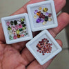 11.7cts Of  Natural  Garnet, Amethyst, Citrine, Tourmaline Faceted  | Mix | Size:2mm | 3Box