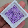 8.6cts Of  Natural Amethyst Faceted Gemstone  | Round  | Size: 3mm | 81pcs