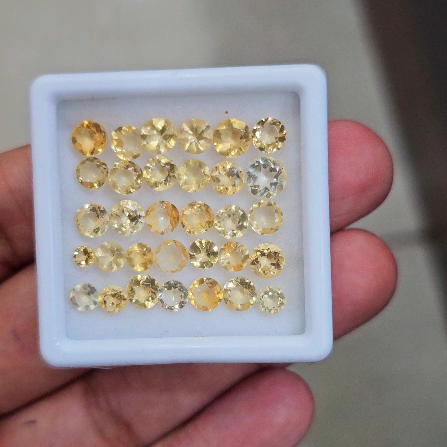 8 Pcs Of Natural Citrine Faceted | Round | Size: 3-5mm