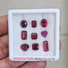 9 Pcs of Natural Rhodolite Garnet Faceted | Mix| Size: 5-8mm