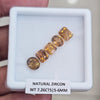 5 Pcs Natural Zircon Faceted Ceylon Unheated| Mix | Size: 5-7mm