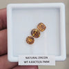 3 Pcs Natural Zircon Faceted Ceylon Unheated| Mix | Size: 6-7mm