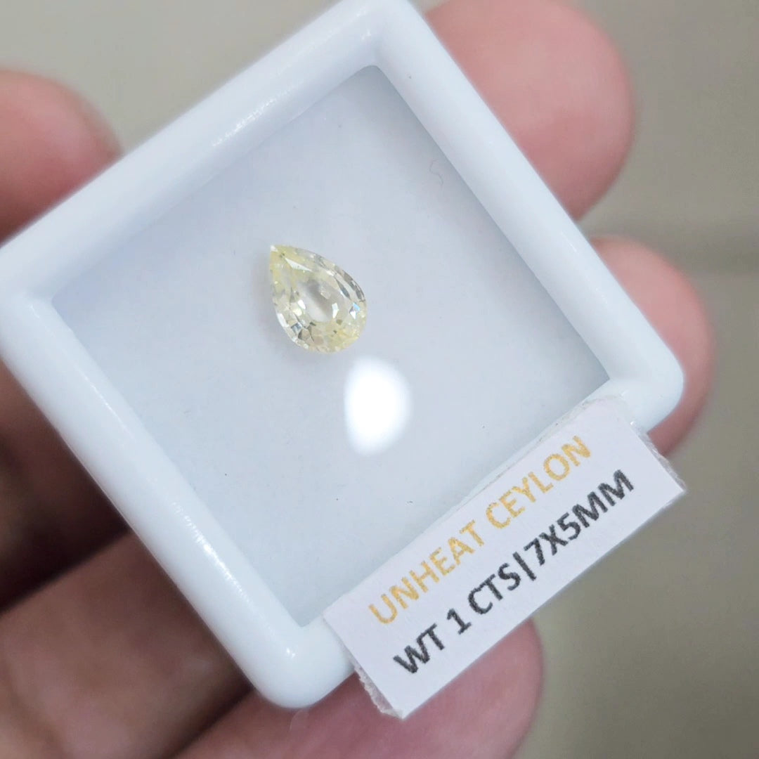 Natural Unheated Sapphire From Ceylon | 7x5mm | Pear