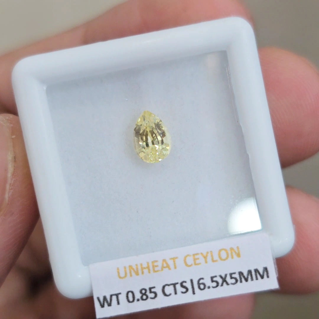 Natural Unheated Sapphire From Ceylon | 6.5x5mm | Pear