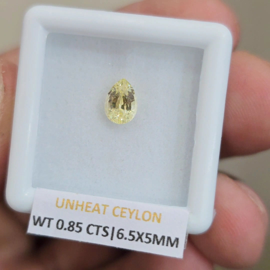 Natural Unheated Sapphire From Ceylon | 6.5x5mm | Pear