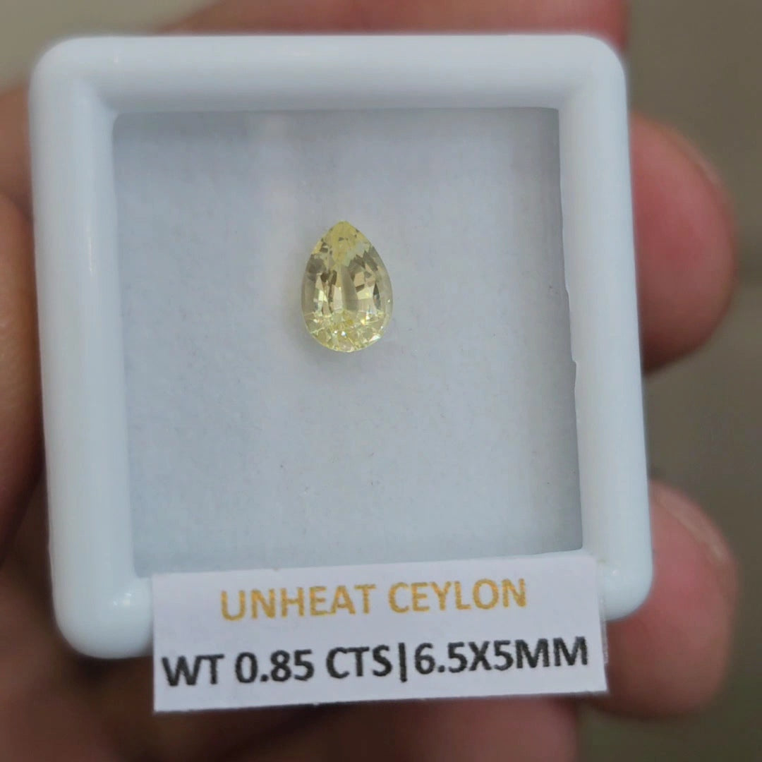 Natural Unheated Sapphire From Ceylon | 6.5x5mm | Pear