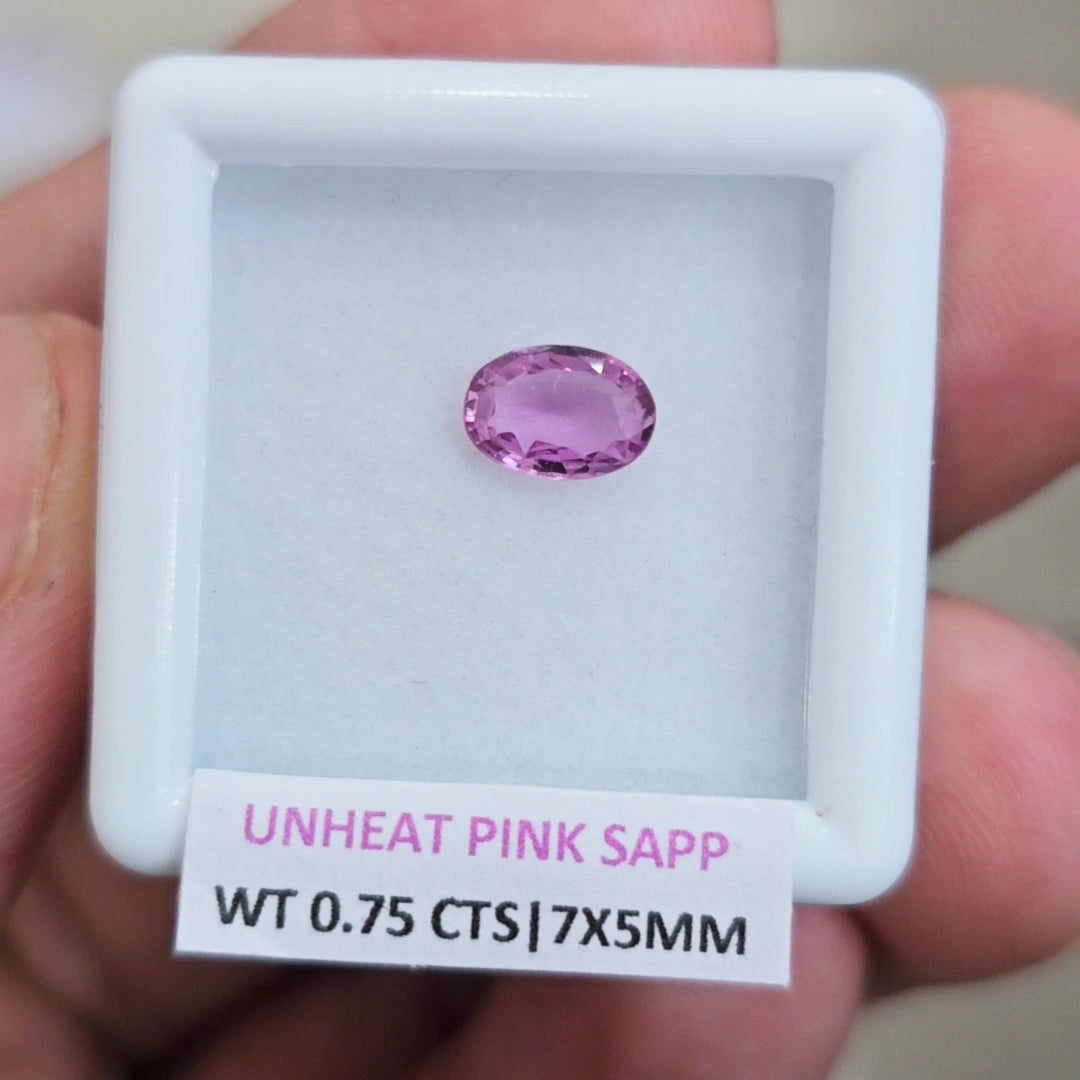 Natural Unheated pink Sapphire From Ceylon | 7x5mm| Oval