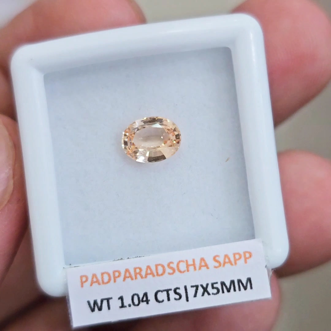 Natural Unheated Padparadscha Sapphire  | 7x5mm | Oval