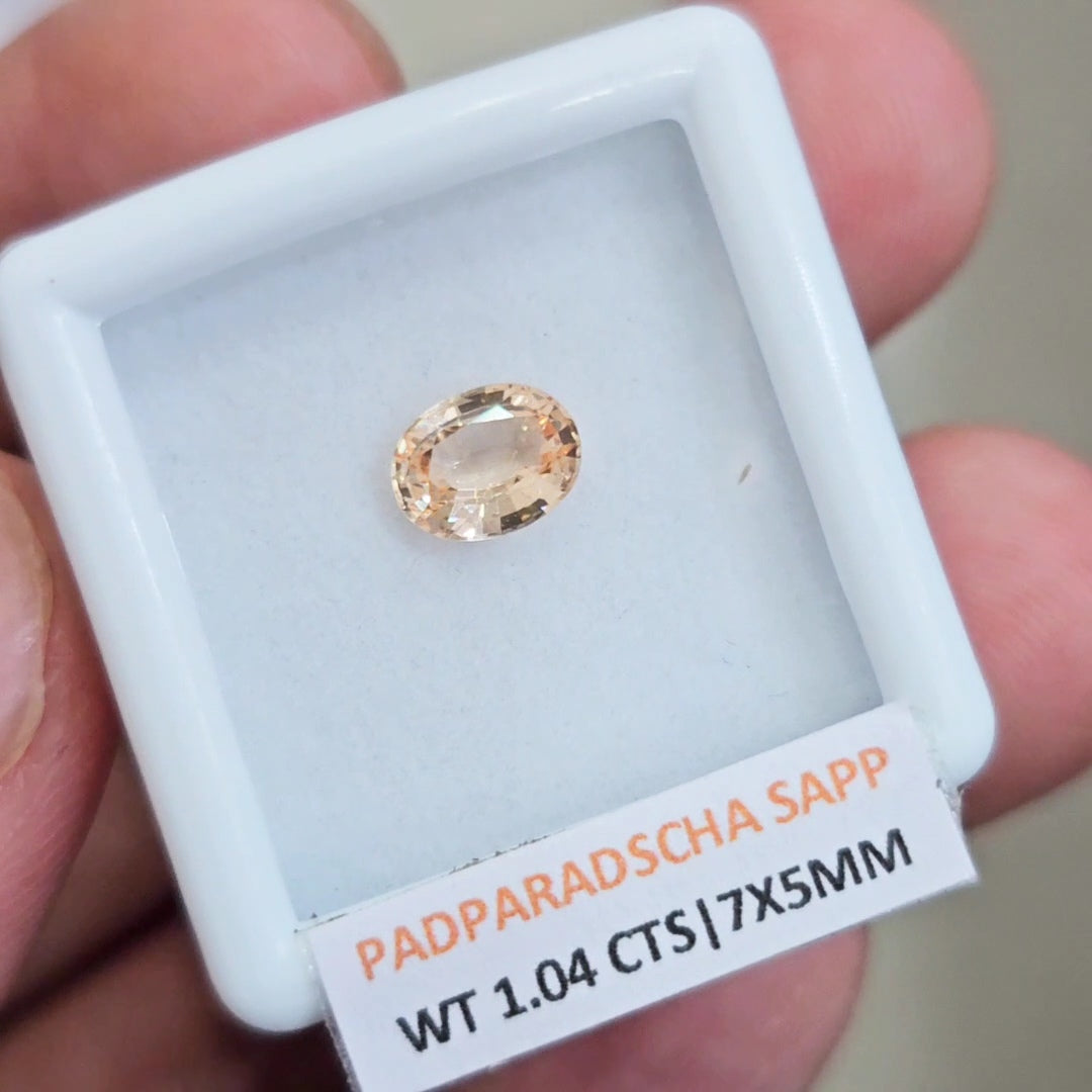 Natural Unheated Padparadscha Sapphire  | 7x5mm | Oval