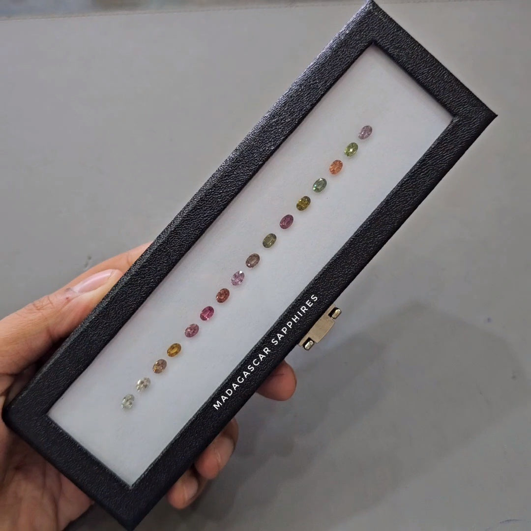 Natural Sapphire Bracelet Layout  | 6x4mm | 9.91 Cts |