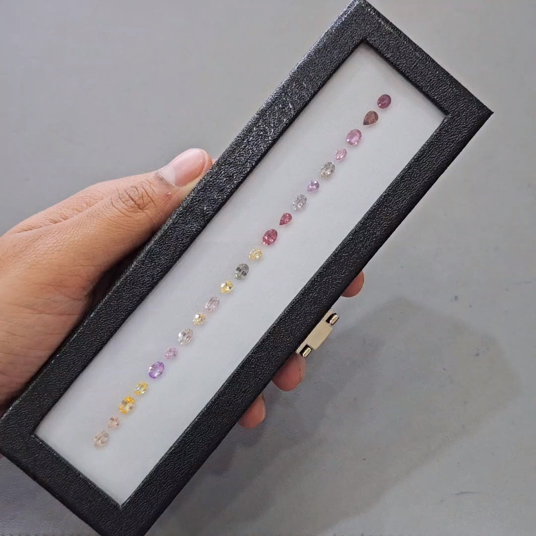 Natural Sapphire Bracelet Layout  | 4-6mm | 9.3 Cts |