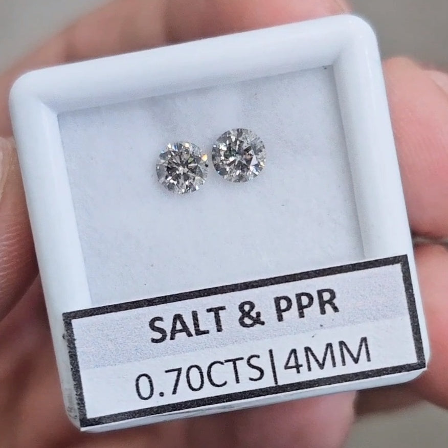 Natural Salt and pepper Diamond  | 100% Earth Mined | Certified - The LabradoriteKing