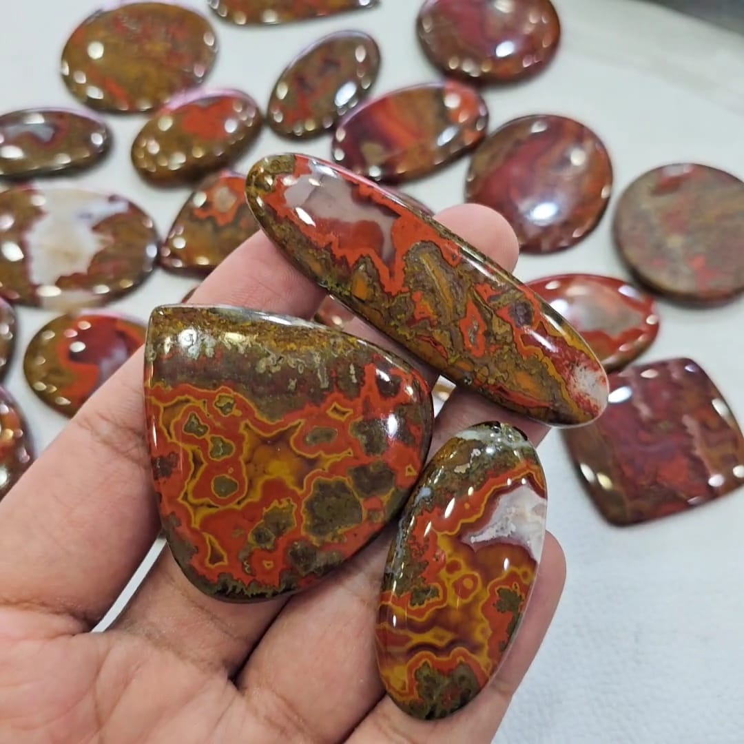 100g Natural Morocco Seam Agate Gemstones  | 8–10 Pieces (Approx.) | 25–45mm - The LabradoriteKing