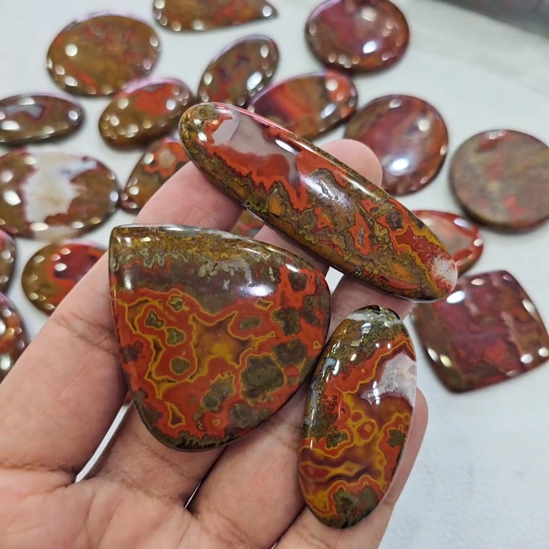 100g Natural Morocco Seam Agate Gemstones  | 8–10 Pieces (Approx.) | 25–45mm - The LabradoriteKing