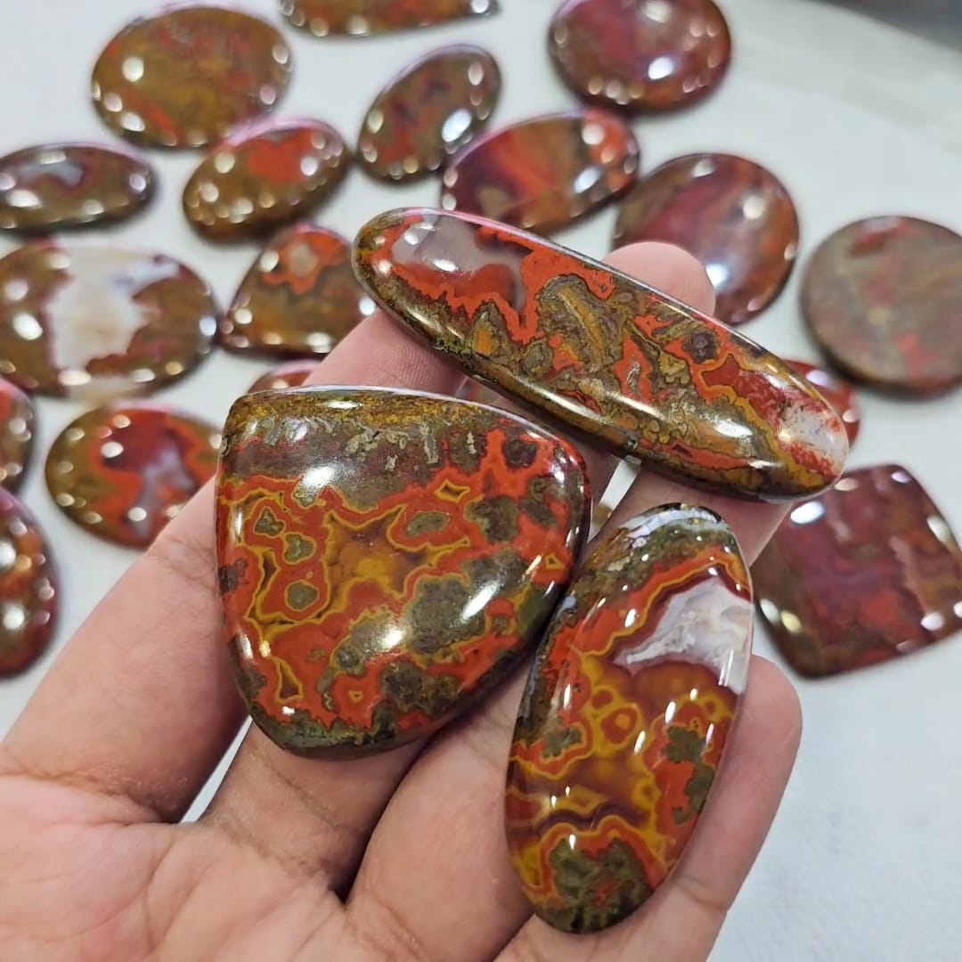 100g Natural Morocco Seam Agate Gemstones  | 8–10 Pieces (Approx.) | 25–45mm - The LabradoriteKing