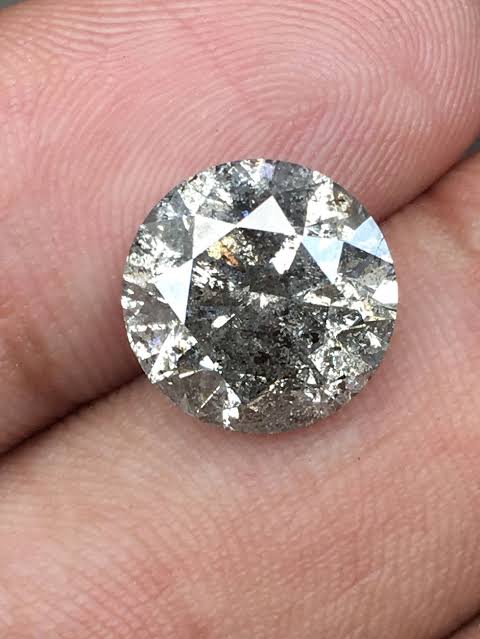 Natural Salt and pepper Diamond  | 100% Earth Mined | Certified - The LabradoriteKing