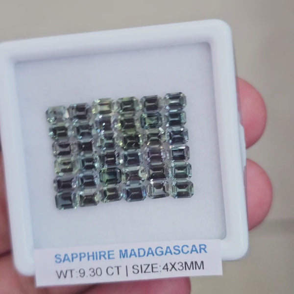 Box Of Natural Madagascar Unheated Sapphire  | 4x3mm | Rectangle