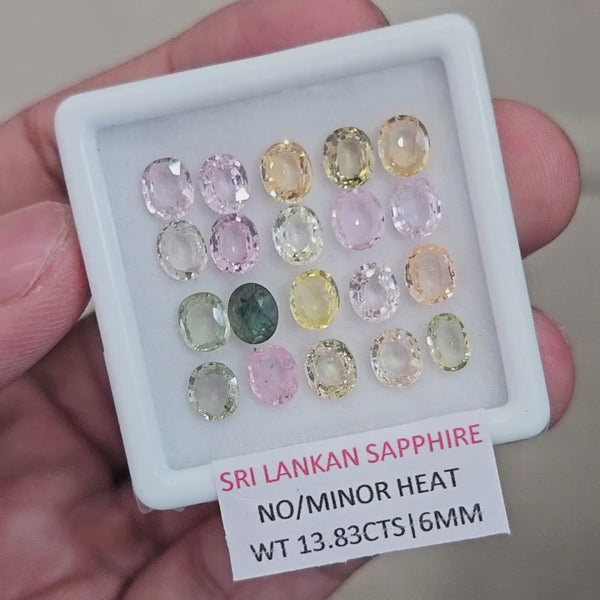 13.83Cts Natural Sri Lanka  Sapphire  | 6mm | Oval | Srilanka