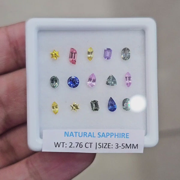 2.76Cts Natural Madagascar  Sapphire  | 3-5mm | Fancy