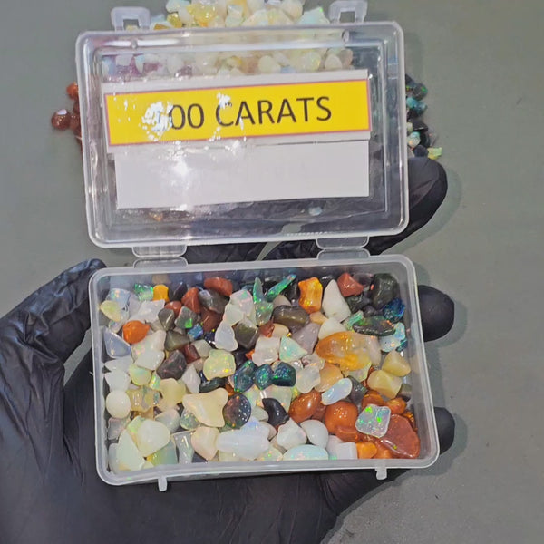 Week1: 50 Cts of Multi-Color Opal Tumbles | 4–8mm | 60–70 Pcs