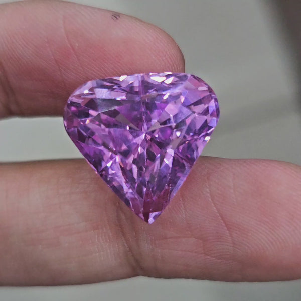 29.1Cts Natural Kunzite Faceted Clean| With Certificate| 19x18mm | Teardrop |Clean