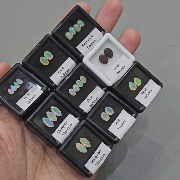 12 Boxes of Natural Ethiopian Opals Gemstones | 6mm to 10mm