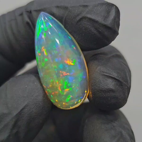 1 Pcs Of Natural Ethiopian Opal Cabochon | Pear | Size: 28x14mm