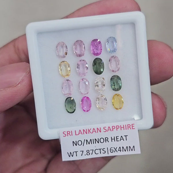 7.87Cts Natural Sri Lanka  Sapphire  | 6x4mm | Oval | Srilanka
