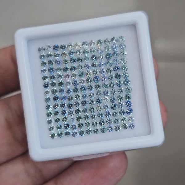9.1cts  Natural Australian Teal Sapphire | 2.2mm| Round | Unheated