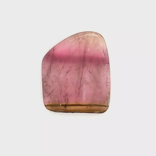 1 Pcs Of Natural Watermelon Tourmaline Slice | Size:30x25mm | With Certificate