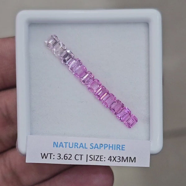 2.62Cts Natural Madagascar  Sapphire  |  4x3mm | Rectangle