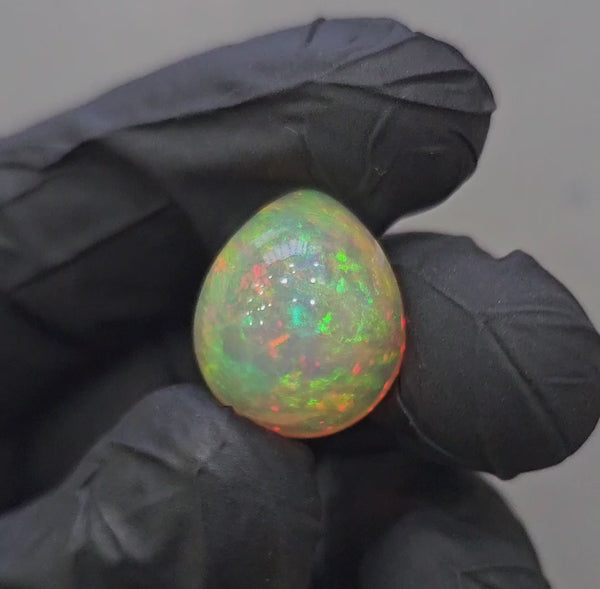 Natural Ethiopian Opal Cabochon Multi Fire | Teardrop| Size: 18x15mm | 13.8Cts
