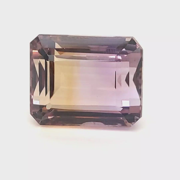 Natural Big Size Ametrine Bolivia Faceted | Rectangle Shape | Size:21x17mm