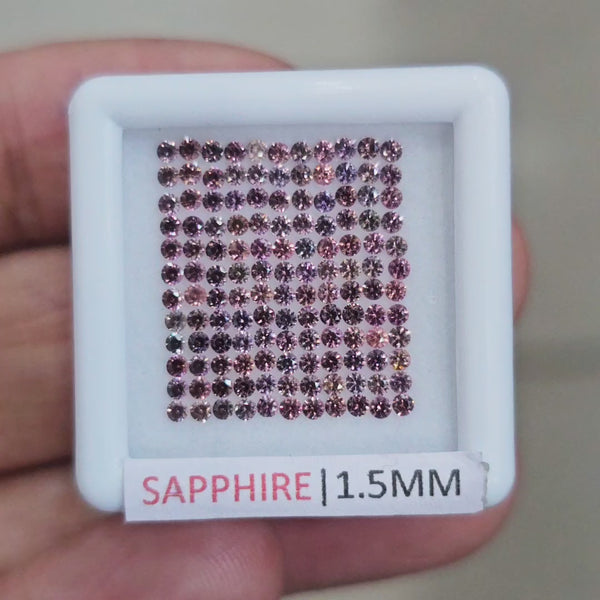 2.6cts Natural Sapphire Ieal Cut From Tanzania| 1.5mm| Round