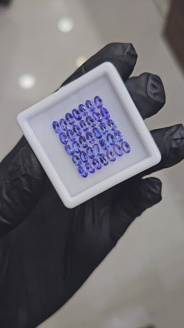 35 Pcs Natural Tanzanite AAA+ Faceted | Shape: Oval| Size: 5x3mm