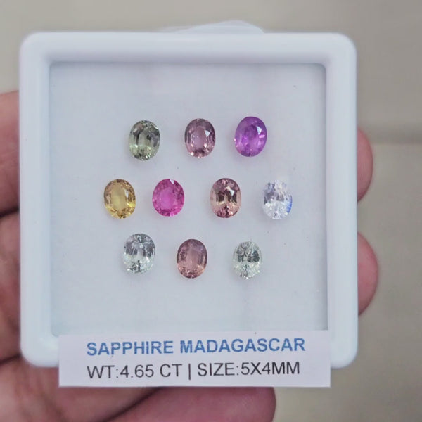 Box Of Natural Madagascar Unheated Sapphire  | 5x4mm | Oval