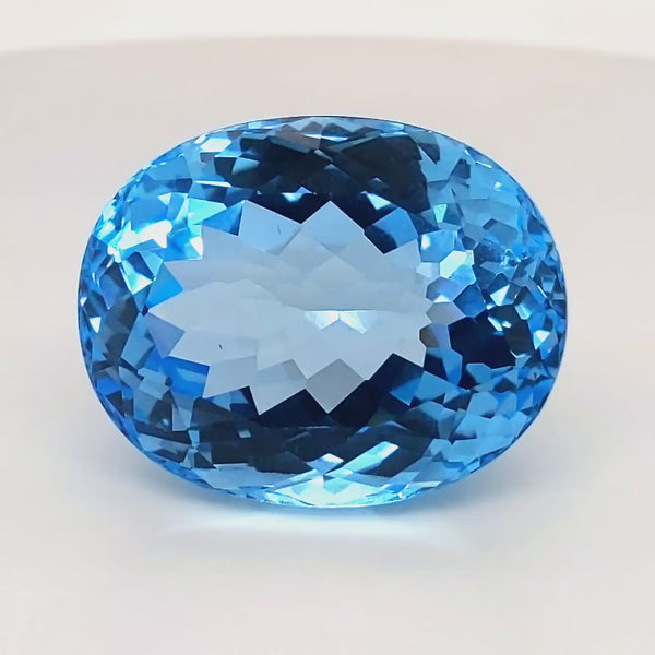 Natural Big Size Sky Blue Topaz Faceted | Oval | Size:28x22mm