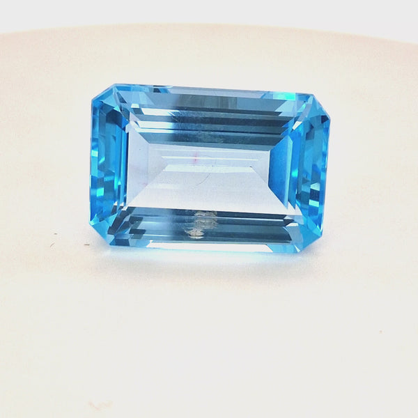 Natural Big Size Sky Blue Topaz Faceted | Rectangle | Size:26x18mm