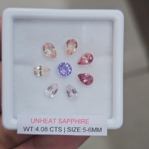 Natural Madagascar Sapphire  | 5-6mm | Mix Shape