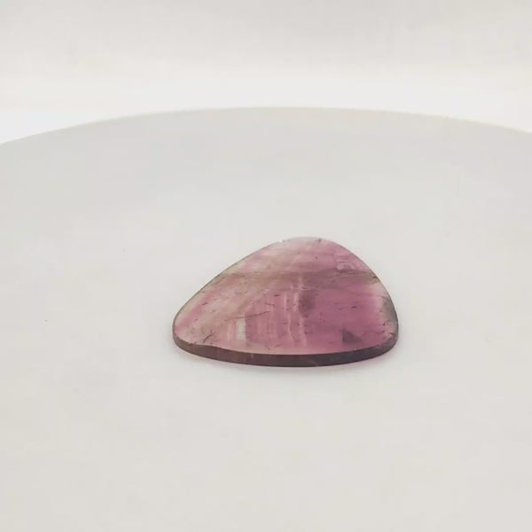 1 Pics Of Natural Watermelon Tourmaline Slice | Size:34x28mm | With Certificate